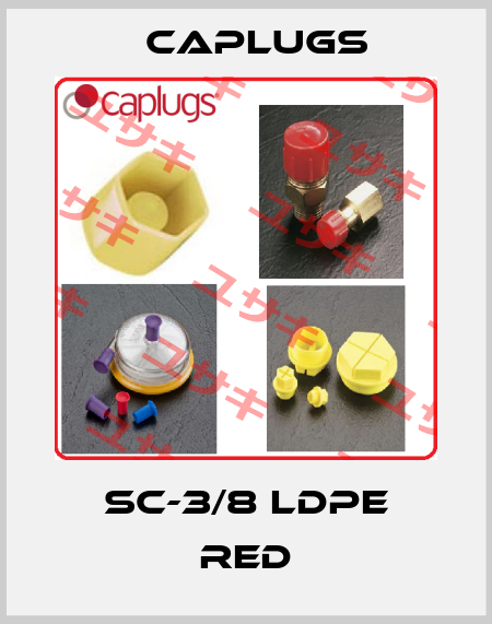 SC-3/8 LDPE RED CAPLUGS