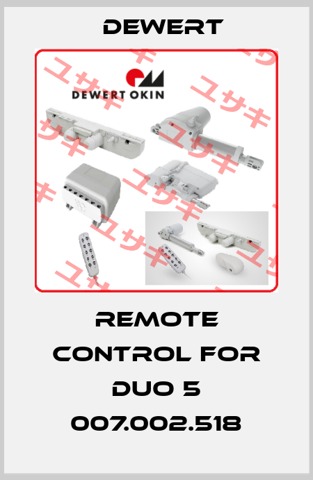 remote control for DUO 5 007.002.518 DEWERT
