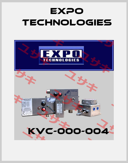 	  KVC-000-004  EXPO TECHNOLOGIES INC.