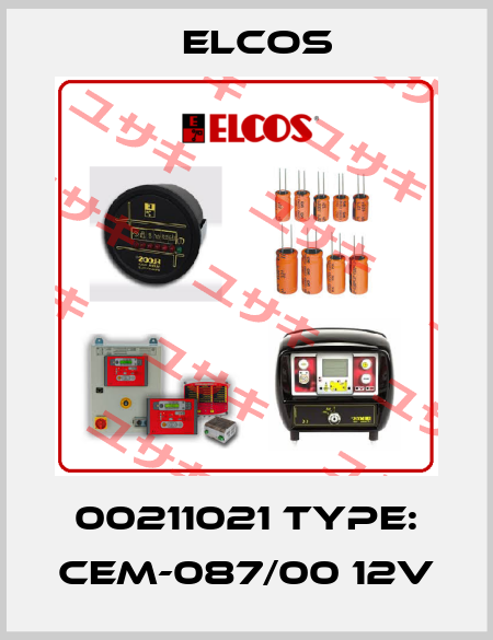 00211021 Type: CEM-087/00 12V Elcos