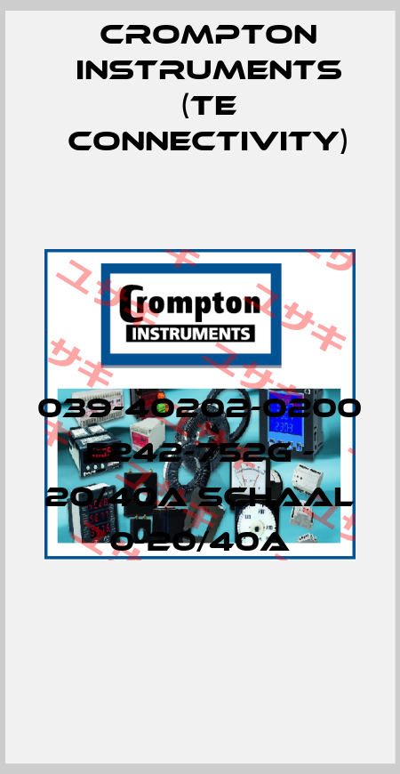 039-40202-0200 E242-752G - 20/40A Schaal 0-20/40A CROMPTON INSTRUMENTS (TE Connectivity)