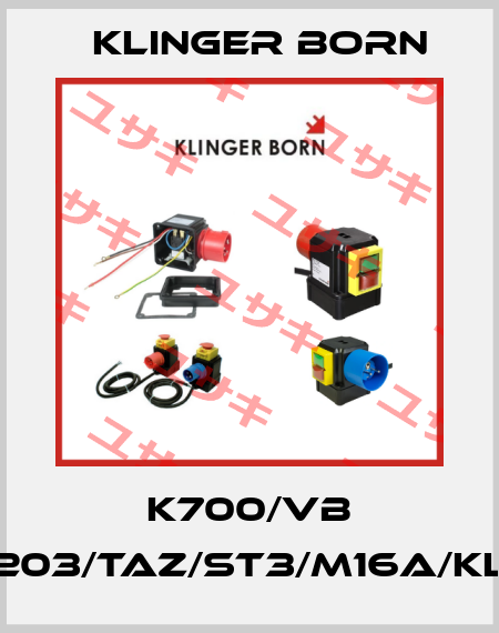 K700/VB 203/TAZ/ST3/M16A/KL Klinger Born