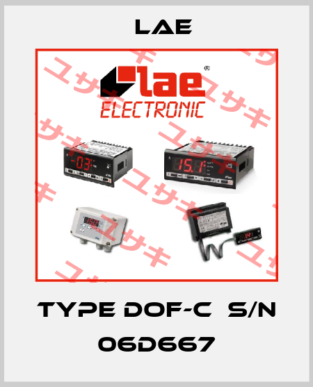 Type DOF-C  S/N 06D667 LAE