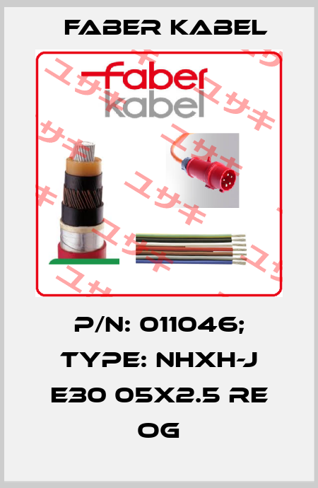 p/n: 011046; Type: NHXH-J E30 05X2.5 RE OG Faber Kabel