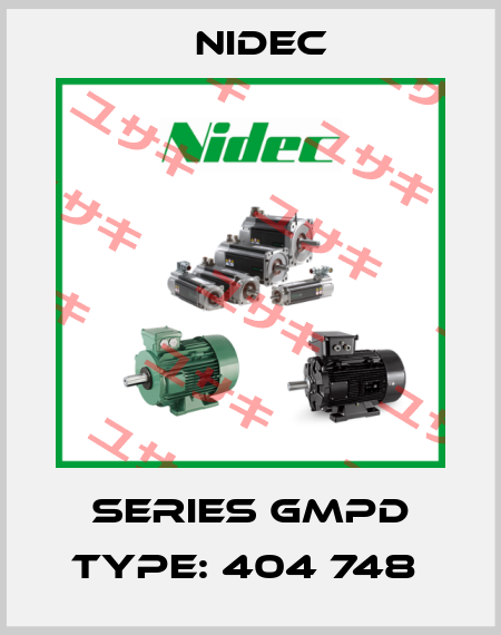 Series GMPD Type: 404 748  Nidec