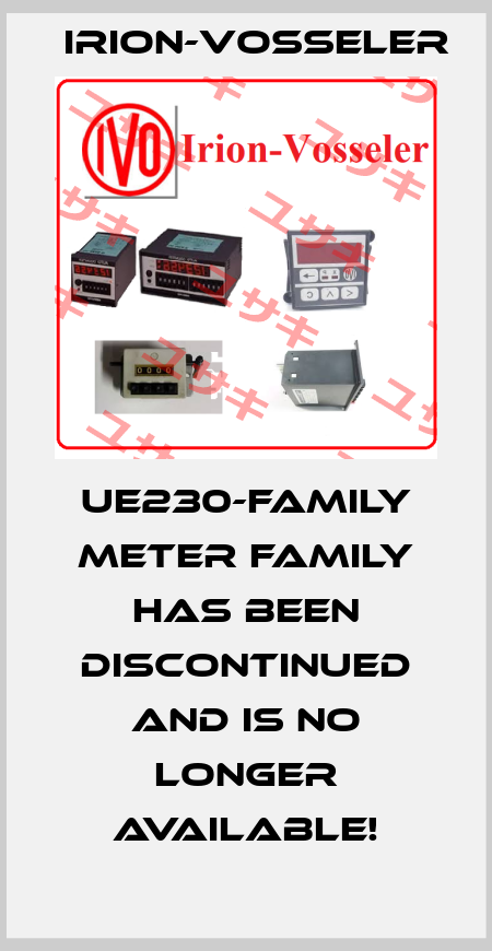 UE230-FAMILY meter family has been discontinued and is no longer available! Irion-Vosseler