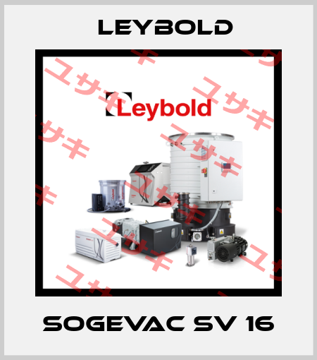 SOGEVAC SV 16 Leybold