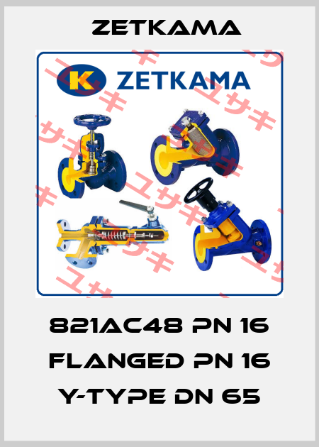 821AC48 PN 16 flanged PN 16 Y-type DN 65 Zetkama