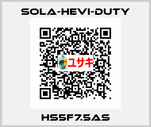 HS5F7.5AS Sola-Hevi-Duty