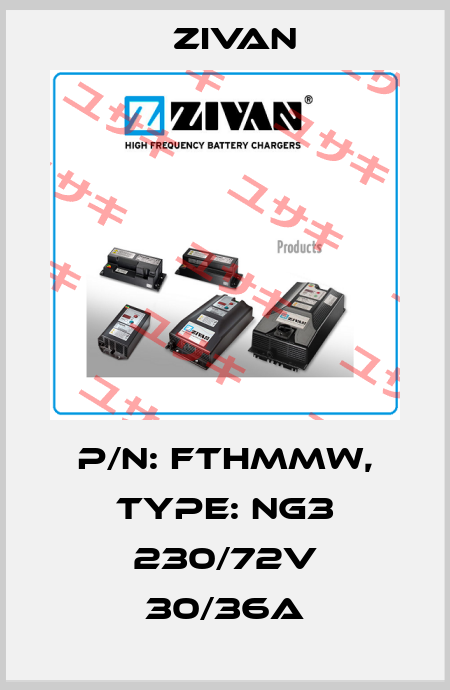 P/N: FTHMMW, Type: NG3 230/72V 30/36A ZIVAN