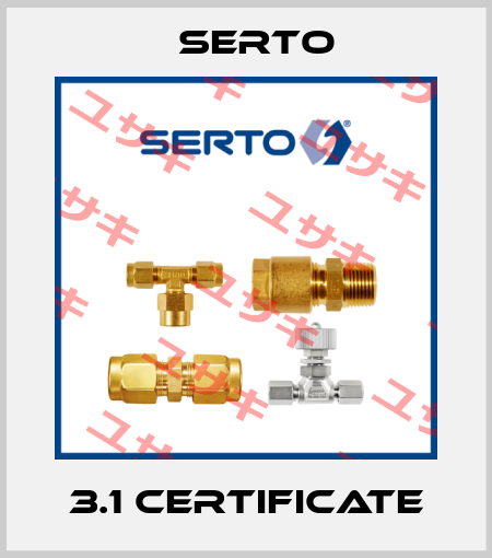 3.1 certificate Serto