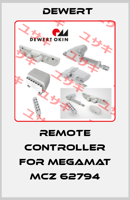 remote controller for Megamat MCZ 62794 DEWERT