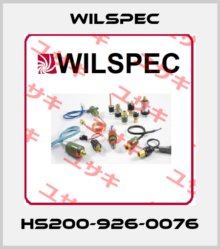 HS200-926-0076 Wilspec