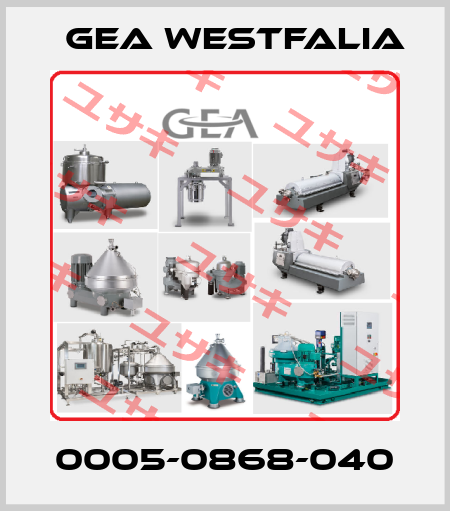 0005-0868-040 Gea Westfalia