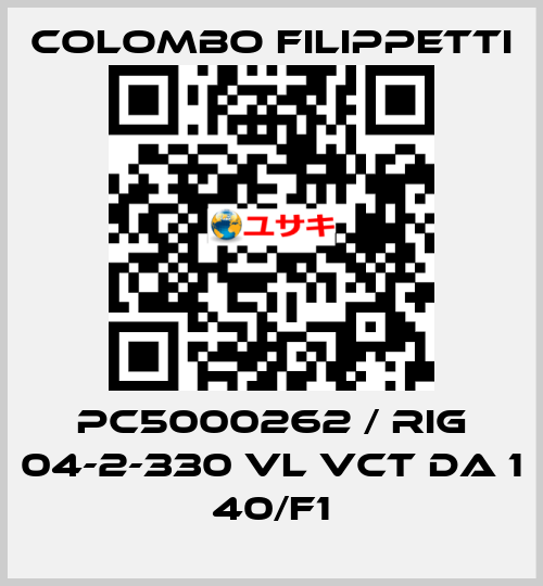 PC5000262 / RIG 04-2-330 VL VCT DA 1 40/F1 Colombo Filippetti