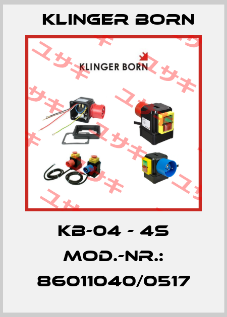 KB-04 - 4s Mod.-Nr.: 86011040/0517 Klinger Born