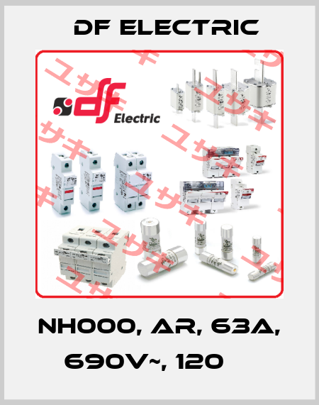NH000, aR, 63A, 690V~, 120кА DF Electric