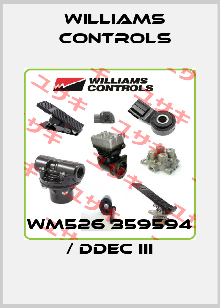 WM526 359594 / DDEC III Williams Controls
