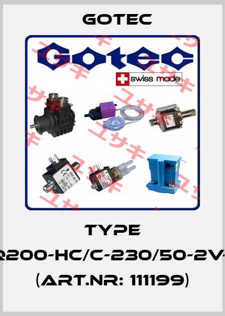 Type EBQ200-HC/C-230/50-2V-DIN (Art.nr: 111199) Gotec
