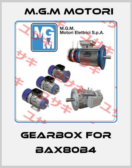 gearbox for BAX80B4 M.G.M MOTORI