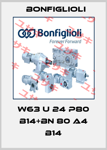 W63 U 24 P80 B14+BN 80 A4 B14 Bonfiglioli