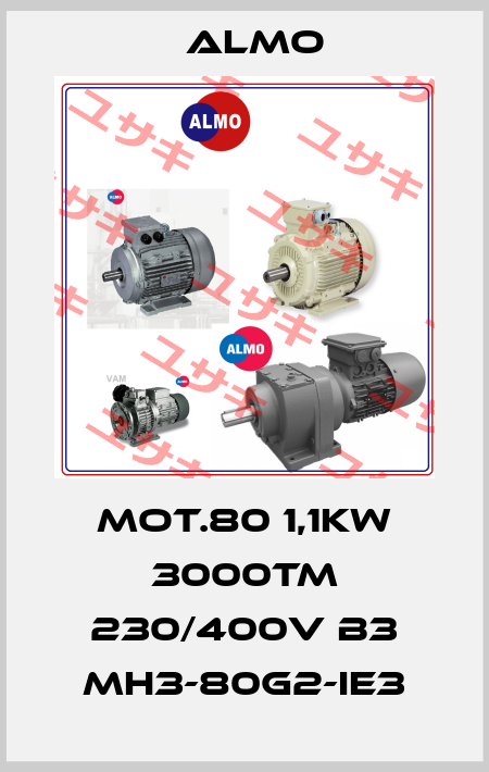 MOT.80 1,1KW 3000TM 230/400V B3 MH3-80G2-IE3 Almo