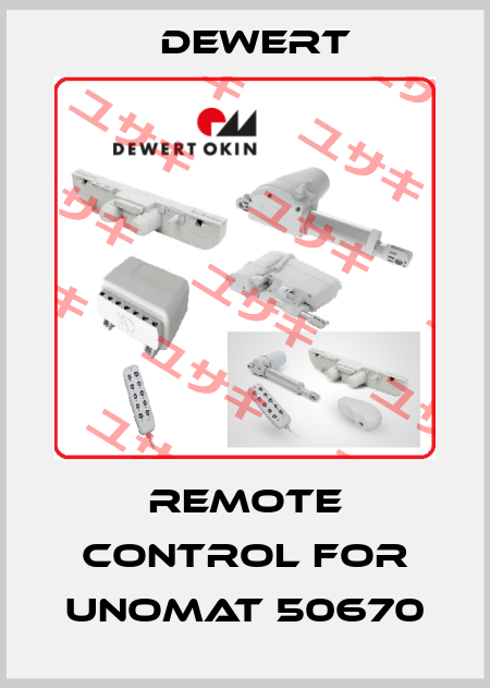 remote control for Unomat 50670 DEWERT