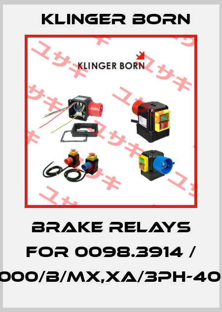 brake relays for 0098.3914 / K3000/B/Mx,xA/3Ph-400V Klinger Born