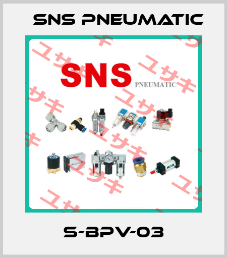 S-BPV-03 SNS Pneumatic