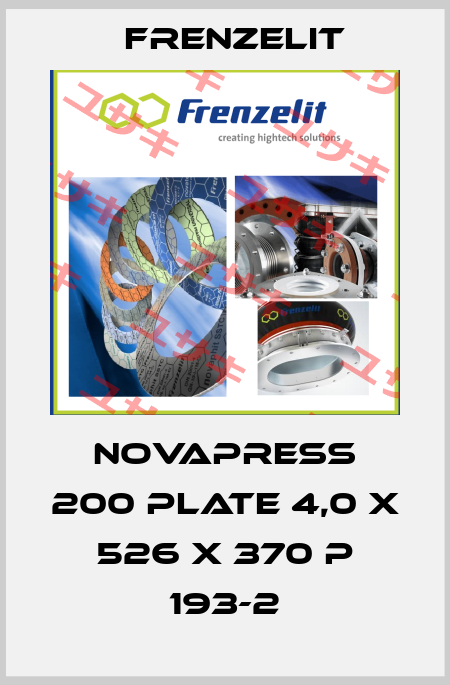 novapress 200 Plate 4,0 x 526 x 370 P 193-2 Frenzelit