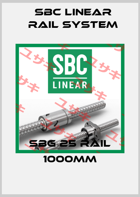 SBG 25 Rail 1000mm SBC Linear Rail System