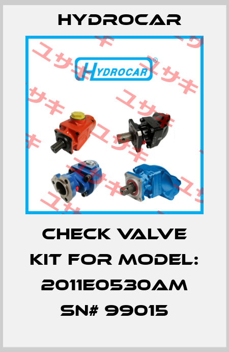 Check Valve Kit for Model: 2011E0530AM SN# 99015 Hydrocar