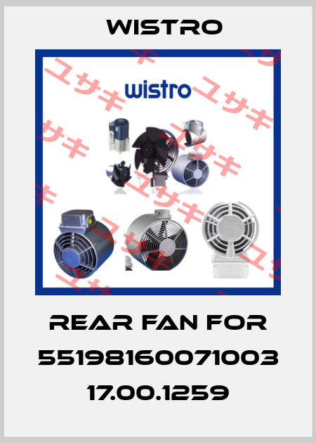 rear fan for 55198160071003 17.00.1259 Wistro