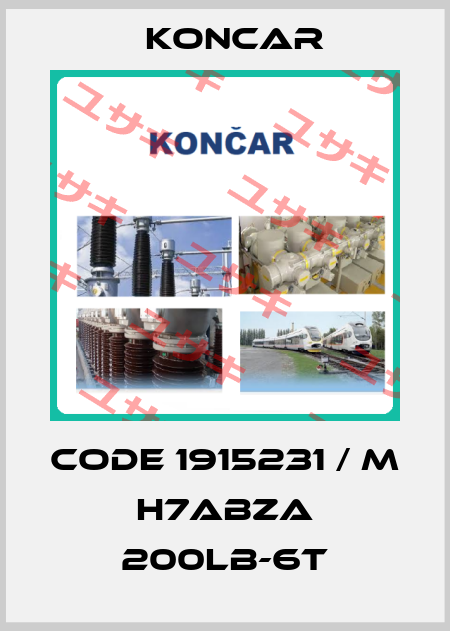 Code 1915231 / M H7ABZA 200LB-6T Koncar