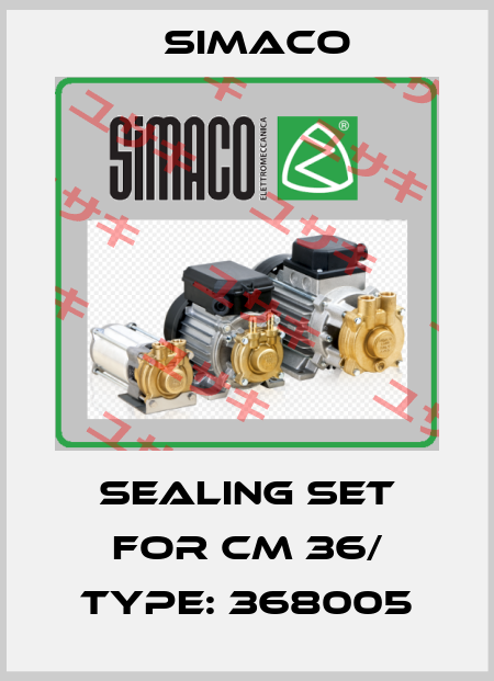 sealing set for Cm 36/ type: 368005 Simaco