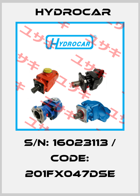 S/N: 16023113 / CODE: 201FX047DSE Hydrocar