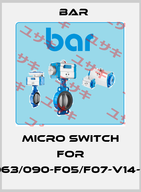micro switch for GD-063/090-F05/F07-V14-G-20 bar