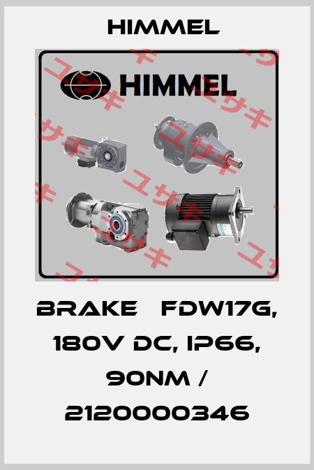 Brake   FDW17G, 180V DC, IP66, 90Nm / 2120000346 HIMMEL