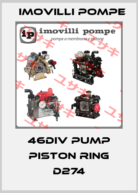 46DIV PUMP PISTON RING D274 Imovilli pompe