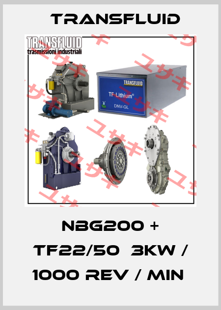 NBG200 + TF22/50  3kW / 1000 rev / min  Transfluid