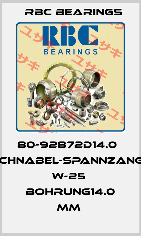 80-92872D14.0   Schnabel-Spannzange W-25  Bohrung14.0 mm  RBC Bearings