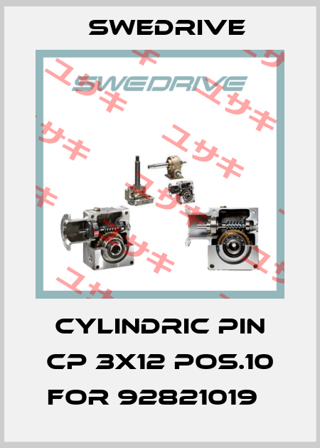 Cylindric pin CP 3x12 pos.10 for 92821019   Swedrive