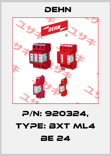 P/N: 920324, Type: BXT ML4 BE 24 Dehn