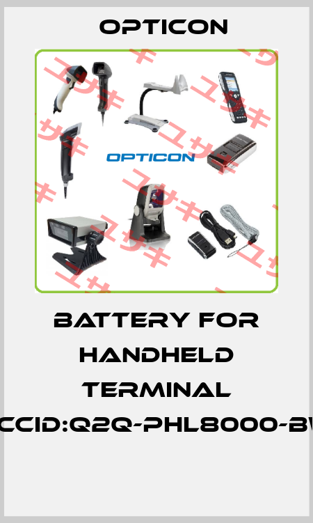 Battery for Handheld terminal FCCID:Q2Q-PHL8000-BW  Opticon