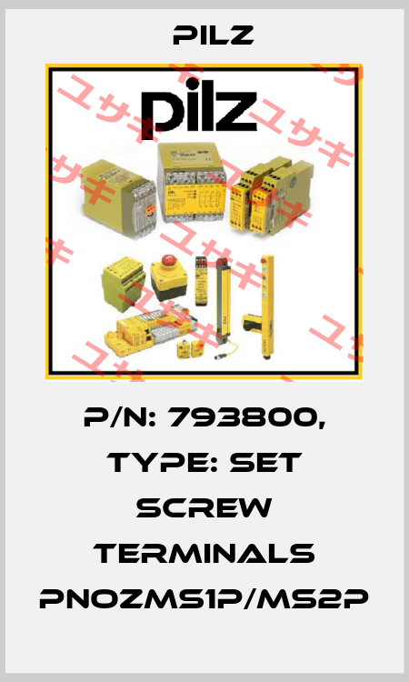 p/n: 793800, Type: Set screw terminals PNOZms1p/ms2p Pilz
