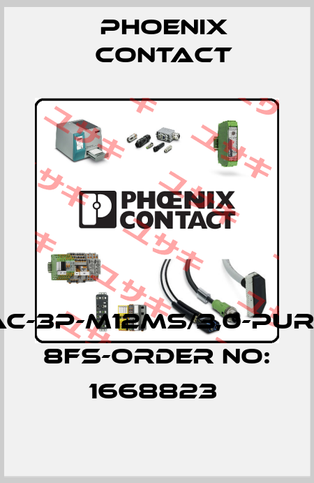 SAC-3P-M12MS/3,0-PUR/M 8FS-ORDER NO: 1668823  Phoenix Contact