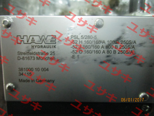 Nipples connector set for PSL 5/280-5  HAWE HYDRAULIK