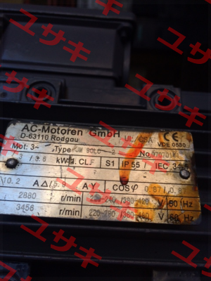 Type: JM 90LC 2, obsolete, replacement PDM-2-B3-3-100L-A-Z1UL (brand ATG) (check type of construction)  AC Motoren