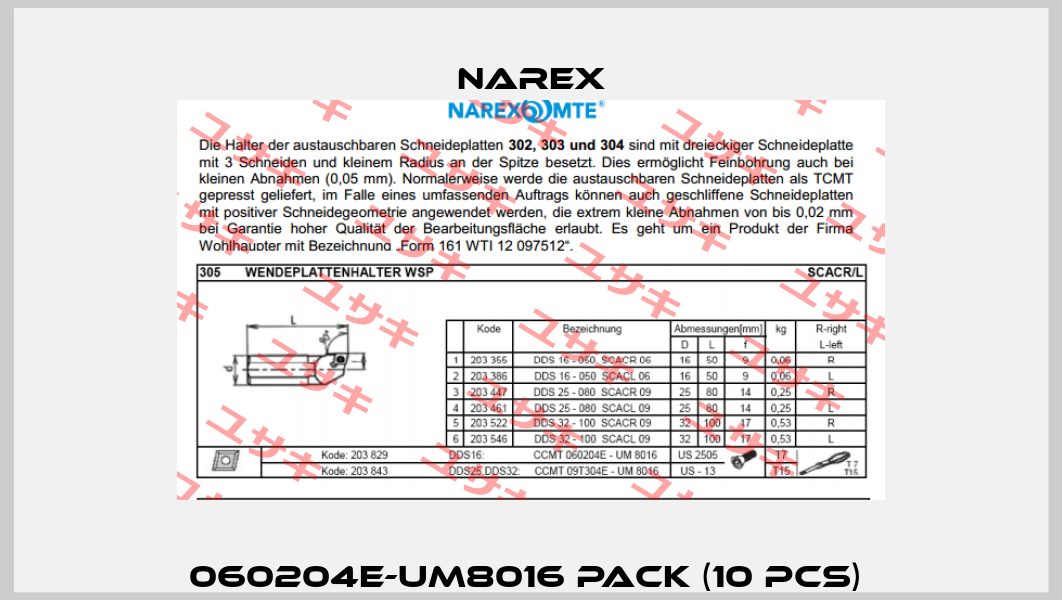 060204E-UM8016 pack (10 pcs)  Narex