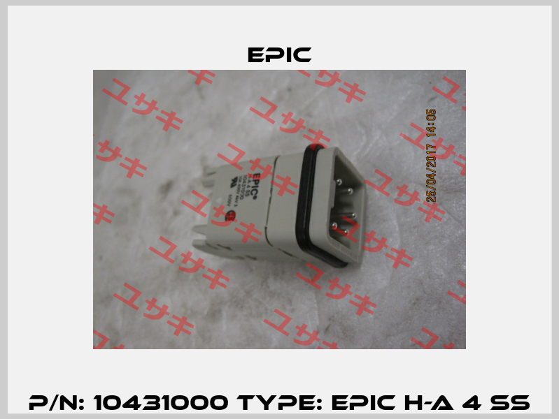 P/N: 10431000 Type: EPIC H-A 4 SS Epic